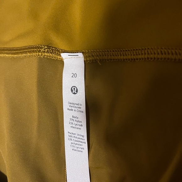 LULULEMON WUNDER TRAIN HR TIGHT 25” (GOLD SPICE) LEGGINGS - Picture 4 of 5